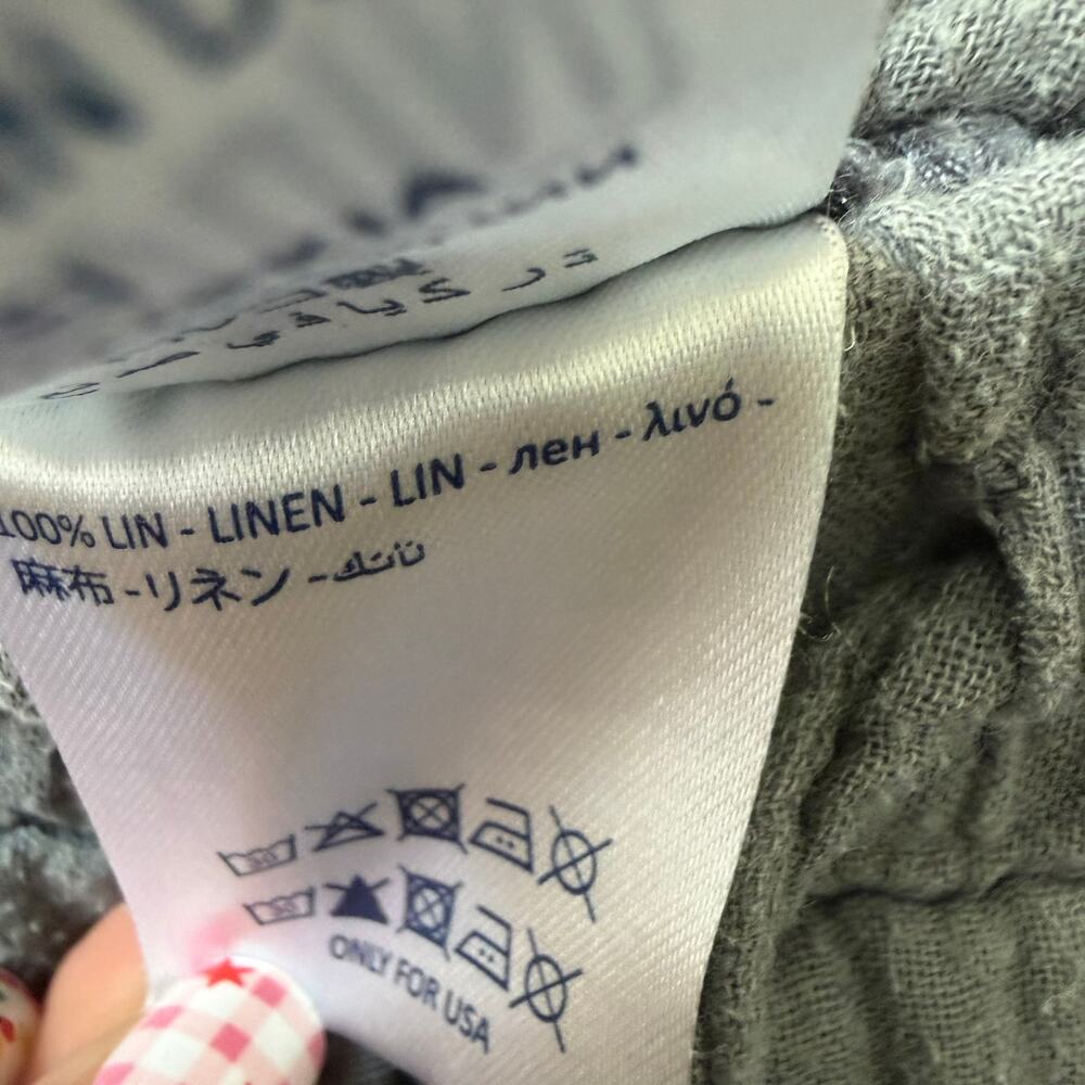Vilebrequin Gray Linen Pants Pull On Size Medium Pull On Casual Slash Pockets - Picture 4 of 4